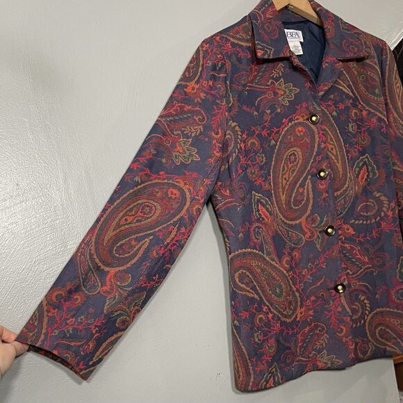BFA Classics Jacket Size L Brocade Tapestry Paisley Blazer English Countryside - Picture 2 of 11